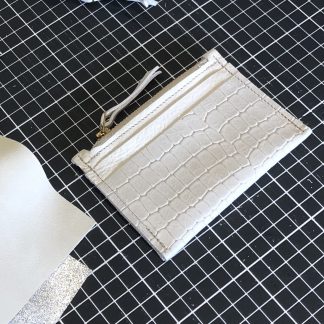 MINI PORTEFEUILLE BLANC CASSÉ