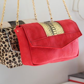 BESACE AGATHE ROUGE MAT