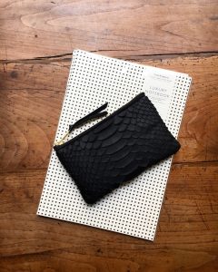 PORTE MONNAIE PYTHON NOIR