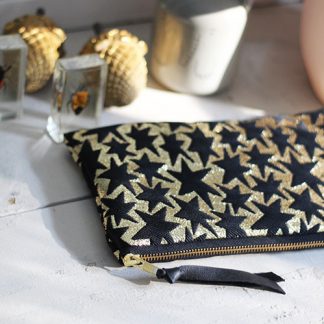 alix colombani pochette jacquard leopard noir